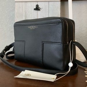 New🖤 Tory butch black double zipper crossbody